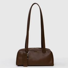 Load image into Gallery viewer, Small Recycled Leather Bowler Bag- Brown - Tigertree
