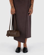 Load image into Gallery viewer, Small Recycled Leather Bowler Bag- Brown - Tigertree
