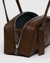 Load image into Gallery viewer, Small Recycled Leather Bowler Bag- Brown - Tigertree

