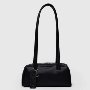 Small Recycled Leather Bowler Bag- Black - Tigertree