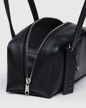 Load image into Gallery viewer, Small Recycled Leather Bowler Bag- Black - Tigertree
