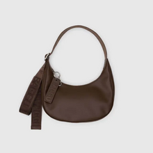 Load image into Gallery viewer, Small Recycled Leather Crescent Bag- Brown
