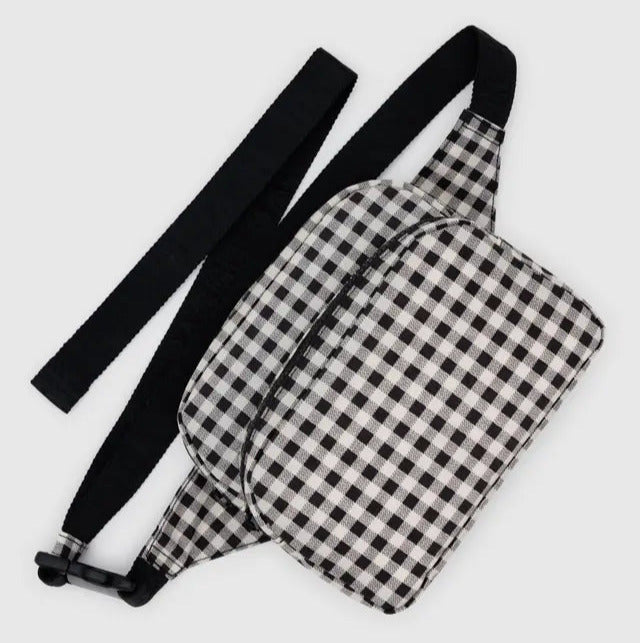 Fanny Pack - Black & White Gingham