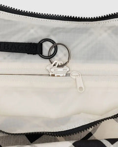 Large Nylon Crescent Bag - Mixed Plaid - Tigertree