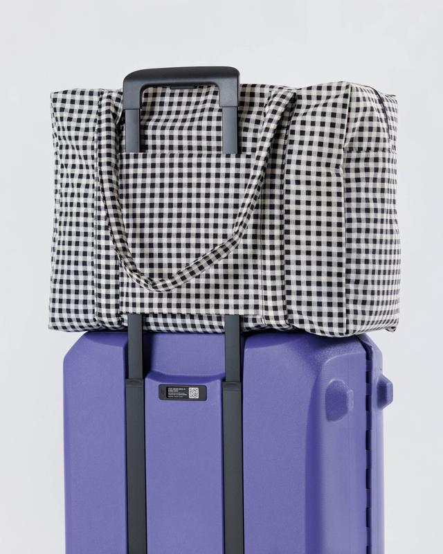 Cloud Carry-On- Black & White Gingham