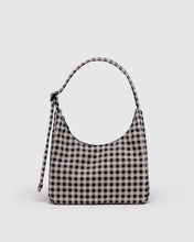 Load image into Gallery viewer, Mini Nylon Shoulder Bag- Black &amp; White Gingham
