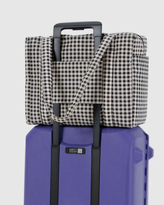 Small Cloud Carry-On- Black & White Gingham