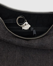 Load image into Gallery viewer, Small Denim Crescent Bag- Washed Black Denim - Tigertree
