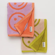 Load image into Gallery viewer, Hand Towel Set of 2 - Happy Lilac Ochre
