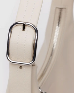 Mini Recycled Leather Shoulder Bag- Stone - Tigertree