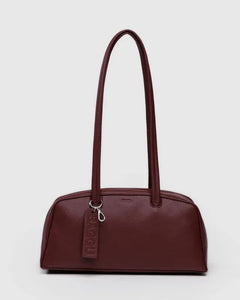 Recycled Leather Bowler Bag- Mahogany - Tigertree