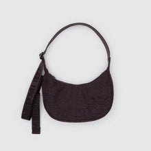 Load image into Gallery viewer, Small Nylon Crescent Bag- Chocolate Plum
