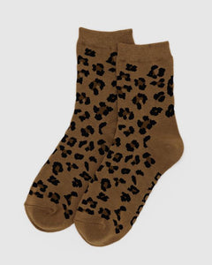 Crew Sock - Dark Leopard