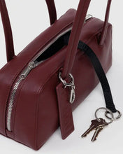Load image into Gallery viewer, Recycled Leather Bowler Bag- Mahogany - Tigertree
