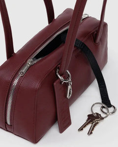 Recycled Leather Bowler Bag- Mahogany - Tigertree