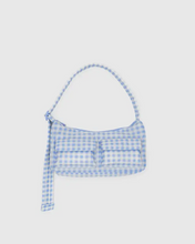 Load image into Gallery viewer, Cargo Shoulder Bag- Light Blue Gingham
