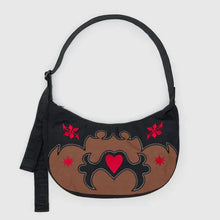 Load image into Gallery viewer, Medium Nylon Crescent Bag - Western Applique
