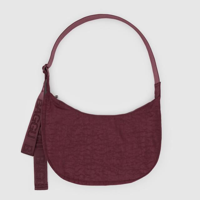 Medium Nylon Crescent Bag- Mahogany - Tigertree