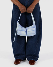 Load image into Gallery viewer, Cargo Shoulder Bag- Light Blue Gingham

