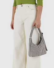 Load image into Gallery viewer, Mini Nylon Shoulder Bag- Black &amp; White Gingham
