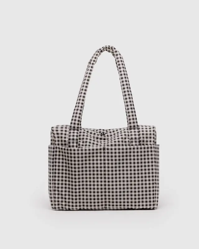 Small Cloud Carry-On- Black & White Gingham