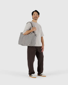 Small Cloud Carry-On- Black & White Gingham