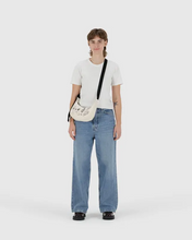 Load image into Gallery viewer, Small Nylon Crescent Bag- Embroidered Shells

