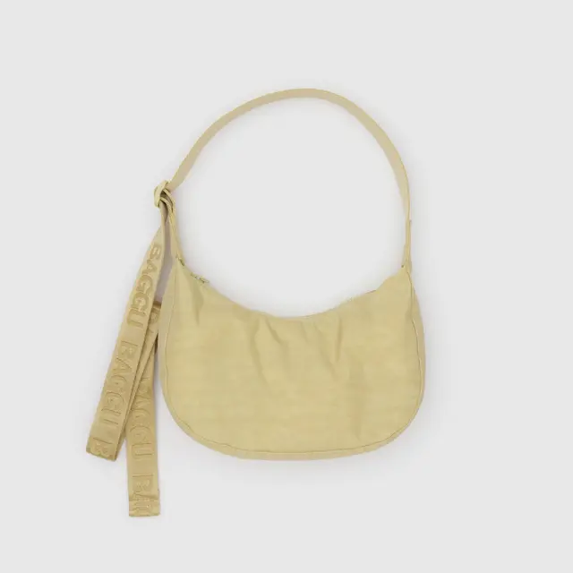 Small Nylon Crescent Bag- Butter