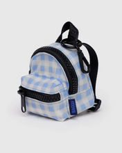 Load image into Gallery viewer, Backpack Charm- Light Blue Gingham
