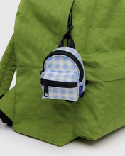 Load image into Gallery viewer, Backpack Charm- Light Blue Gingham
