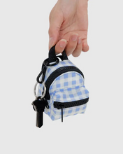 Load image into Gallery viewer, Backpack Charm- Light Blue Gingham
