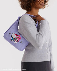 Mini Nylon Shoulder Bag- Embroidered Hello Kitty & My Melody - Tigertree