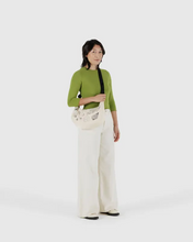 Load image into Gallery viewer, Medium Nylon Crescent Bag- Embroidered Shells
