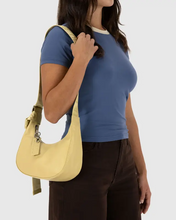 Load image into Gallery viewer, Small Recycled Leather Crescent Bag- Straw
