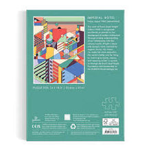 Load image into Gallery viewer, Frank Lloyd Wright Imperial Hotel 500 Piece Book Puzzle - Tigertree
