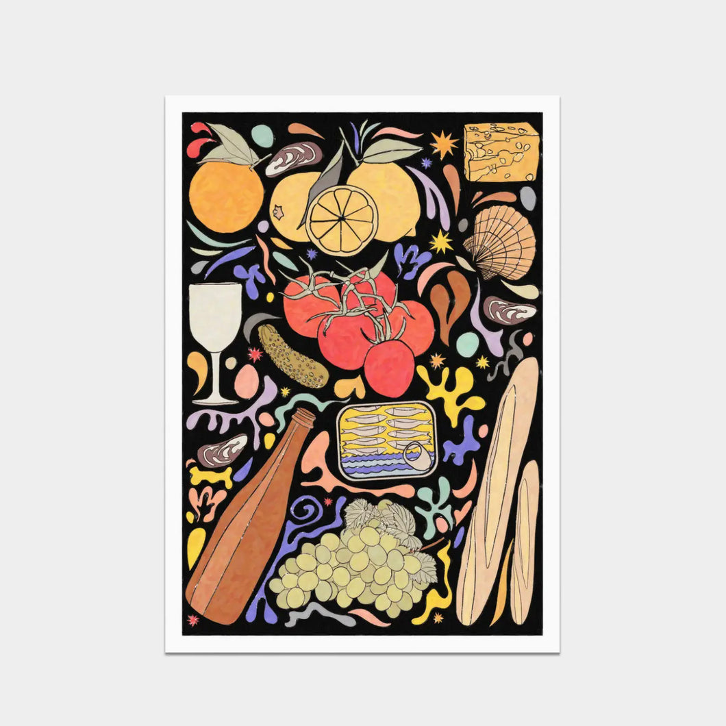 Italian Summer Food Picnic Print