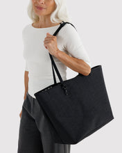 Load image into Gallery viewer, Large Nylon Reversible Tote - Black Mix
