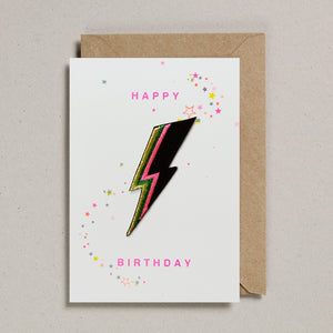 Lightening Bolt Birthday Card - Tigertree