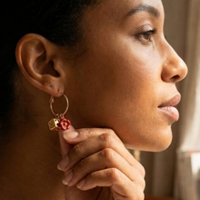 Load image into Gallery viewer, Lucky Poppy Hoops - 18K Gold Plated
