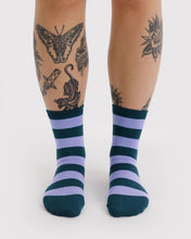 Load image into Gallery viewer, Crew Sock - Malachite Stripe - Tigertree
