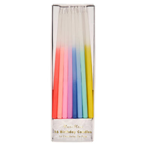 Rainbow Dipped Tapered Candles