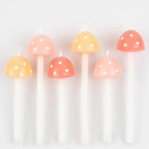 Mushroom Birthday Candles