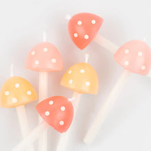 Load image into Gallery viewer, Mushroom Birthday Candles
