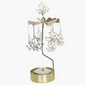 Mistletoe Gold Rotary Candleholder - Tigertree