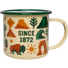 Load image into Gallery viewer, National Parks Pixels Enamel Mug
