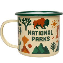 Load image into Gallery viewer, National Parks Pixels Enamel Mug
