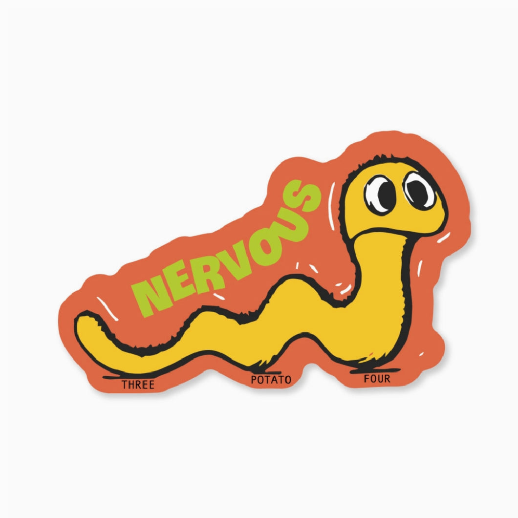 Nervous Worm Sticker