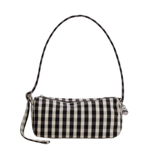 Load image into Gallery viewer, Nylon Loaf Bag - Black and Cream Gingham

