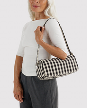 Load image into Gallery viewer, Nylon Loaf Bag - Black and Cream Gingham
