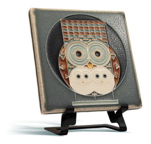 Charley Harper Tile - Family Owlbum - Tigertree